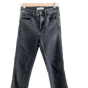 Madewell 10" High Riser Black Washed Skinny Skinny Jeans 25